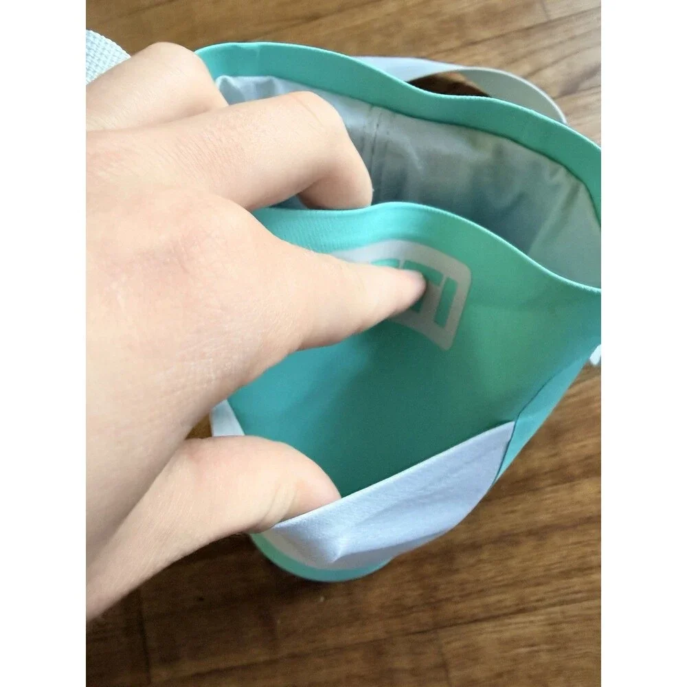 YETI Rambler Large 26/ 36 oz bottle sling RARE Color Aquifer Blue Teal Used